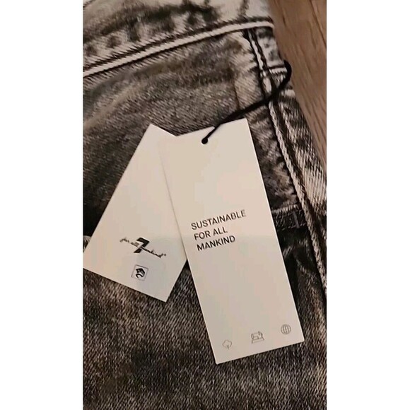 NWT Seven For All Mankind Women’s Sz 31 The Easy James Jean Shorts Grey Bermuda - Picture 5 of 14